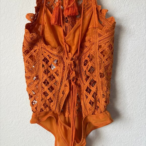 Intimately Free People Be My Battenburg Boho Crochet Bodysuit - Picture 8 of 14